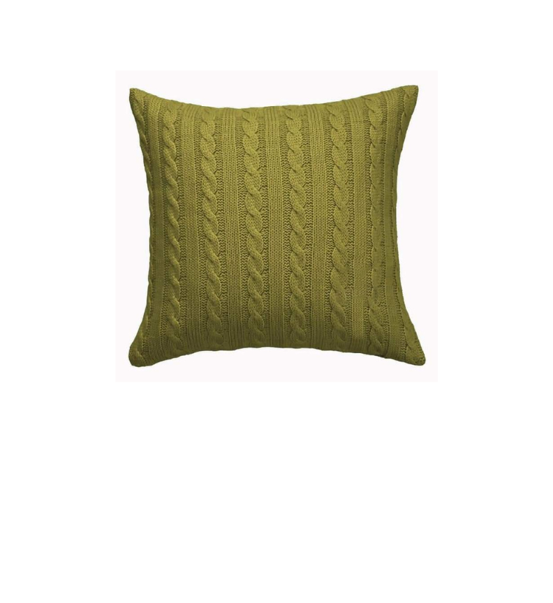 Cable Knit Cushion Pistachio