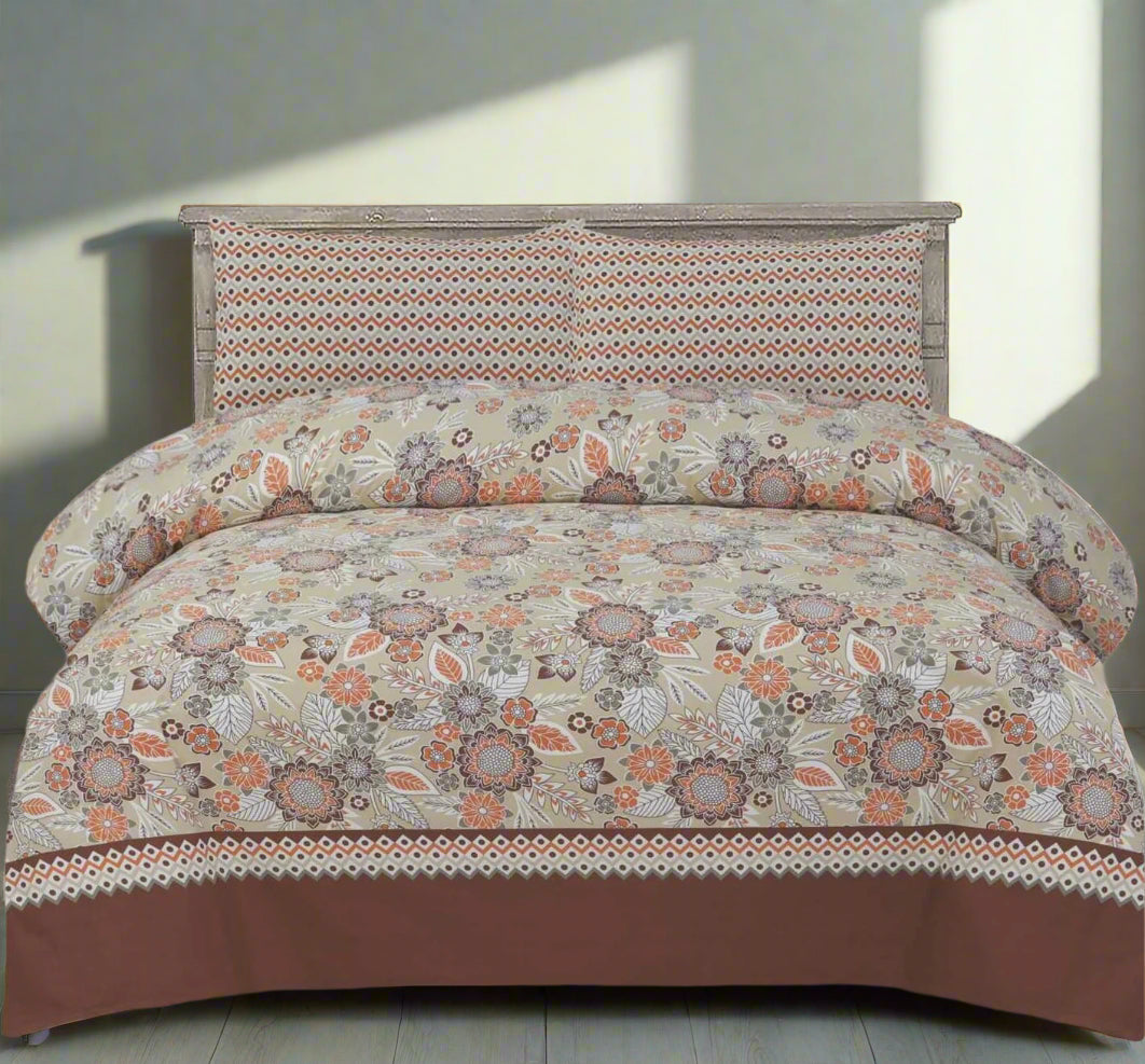 COTTON PRINTED BED SHEET SET