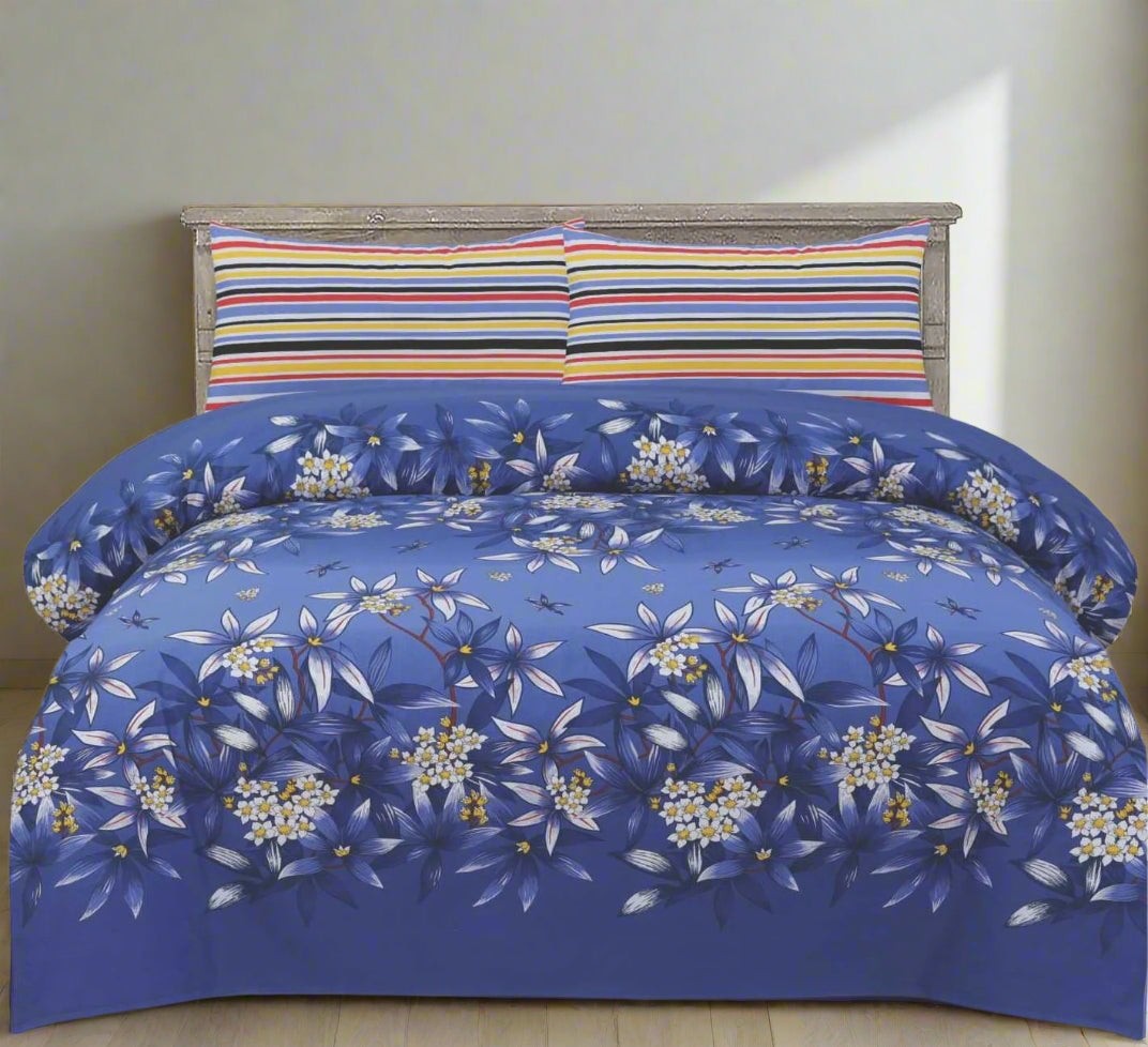 COTTON PRINTED BED SHEET SET