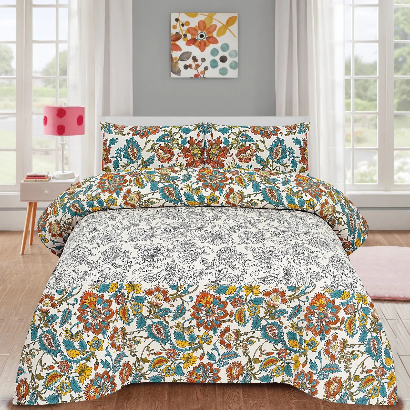 COTTON PRINTED BED SHEET SET